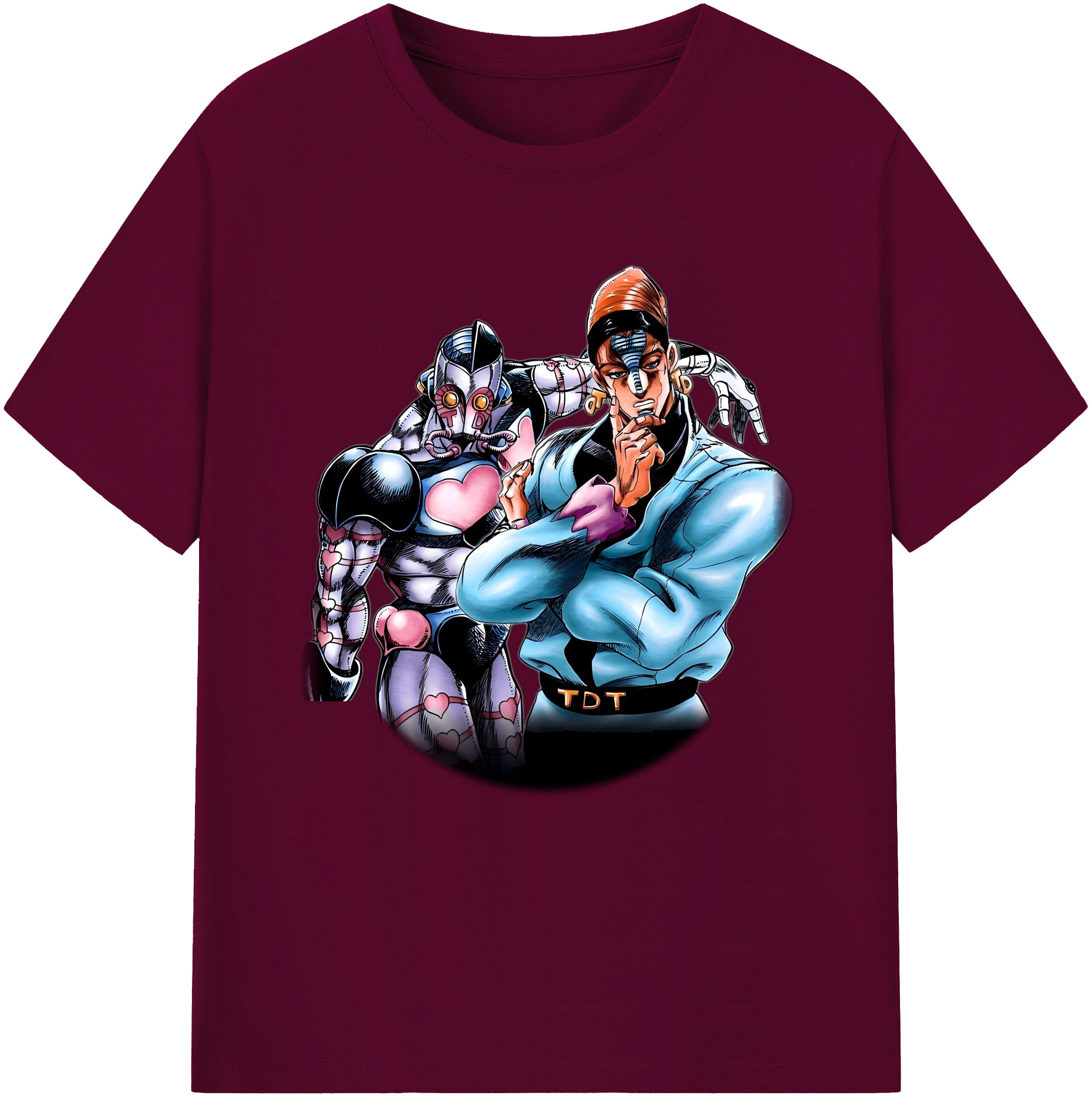 （画像用） ジョジョの奇妙な冒険 ひがしかた じょうすけ JoJo's Bizarre Adventure Higashikata Josuke レディースカジュアルプリントTシャツ（綿100％）